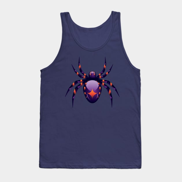 Cartoon Purple Spider Tank Top by AnnArtshock